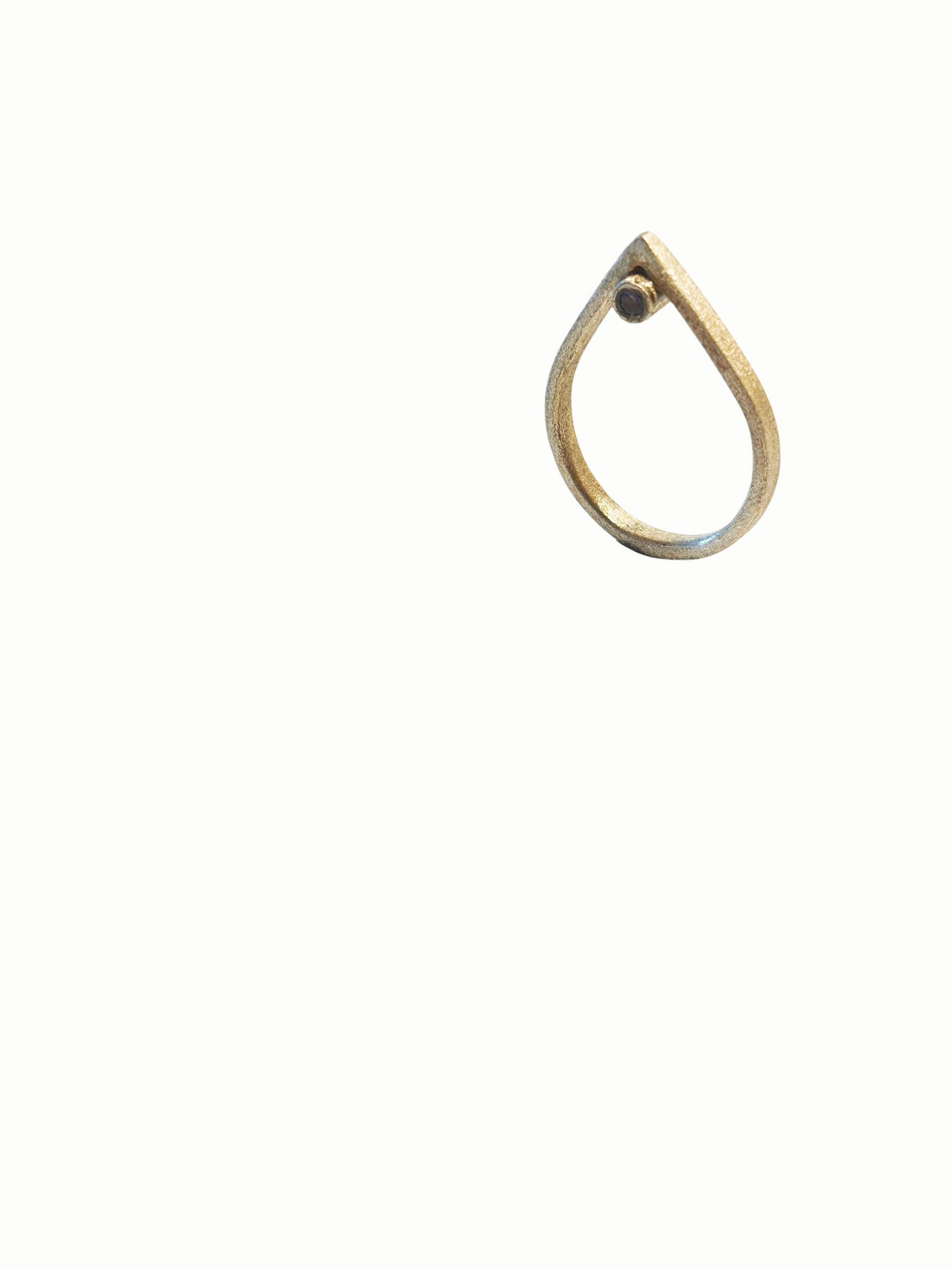 Anillo gota con doble piedra