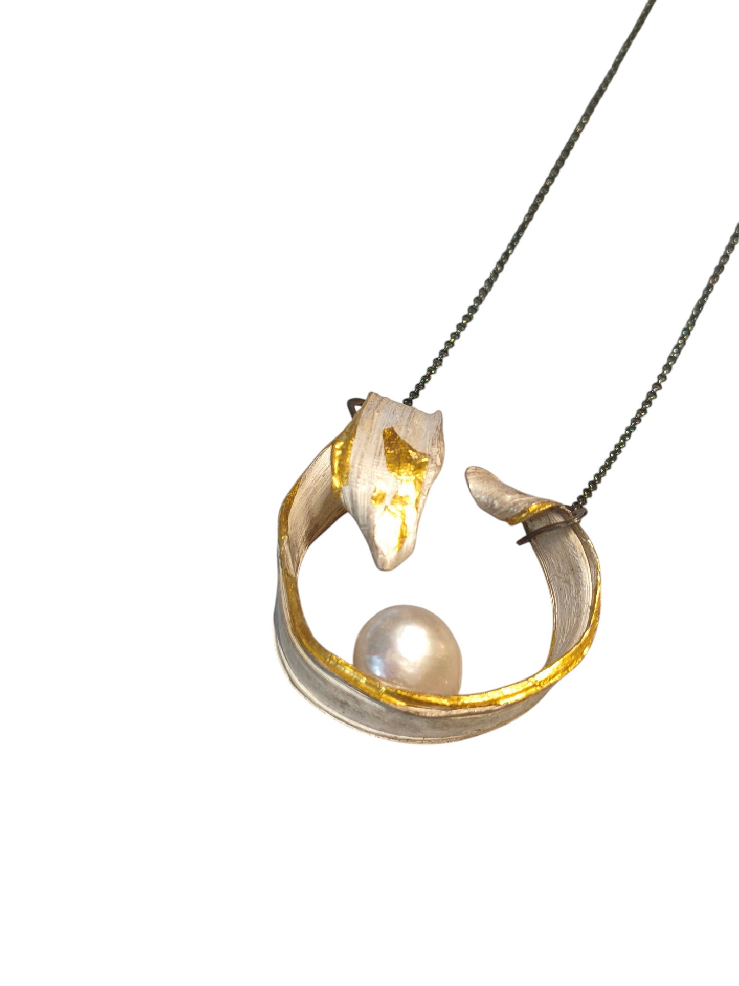 Collar cinta, oro y perlas