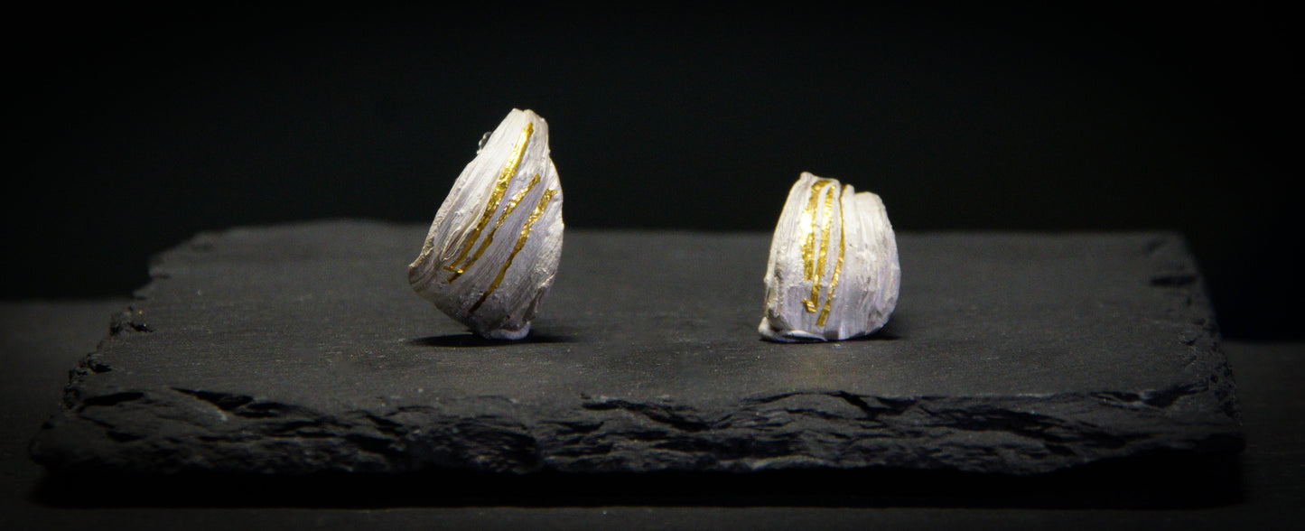 Aros pincelada de oro