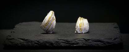 Aros pincelada de oro