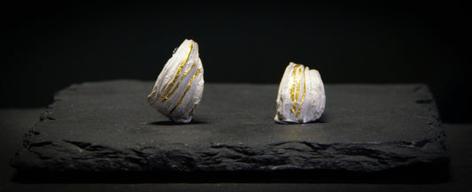 Aros pincelada de oro