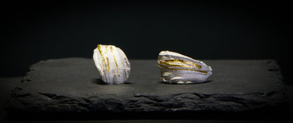 Aros pincelada de oro