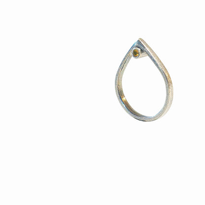 Anillo gota con doble piedra