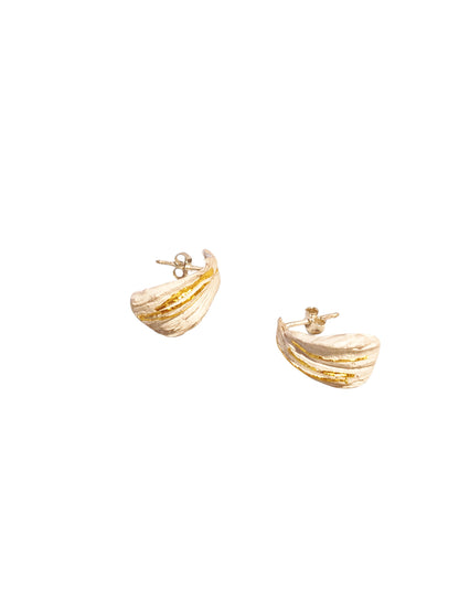 Aros pincelada de oro