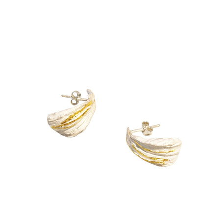 Aros pincelada de oro