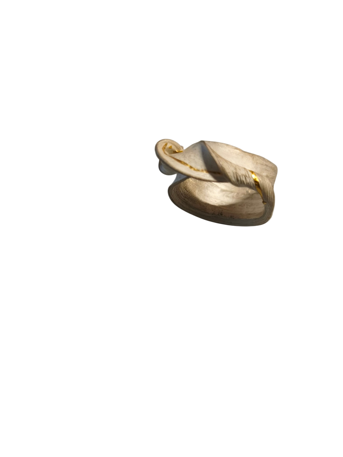Anillo moebius pincelada de oro