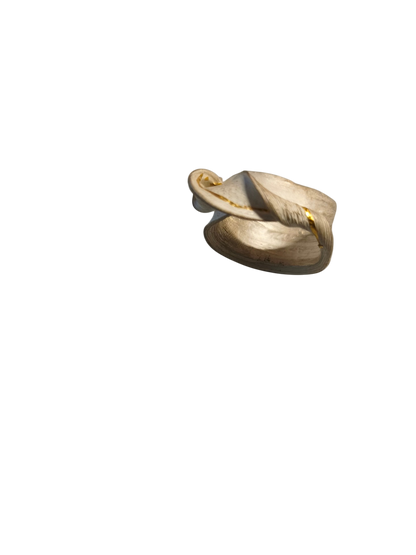 Anillo moebius pincelada de oro