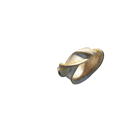 Anillo moebius pincelada de oro